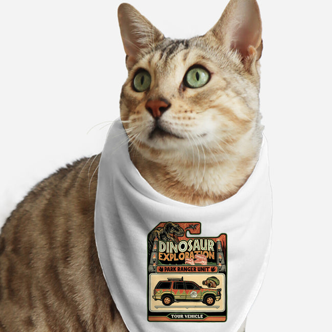 Dinosaur Exploration Vehicle-Cat-Bandana-Pet Collar-glitchygorilla