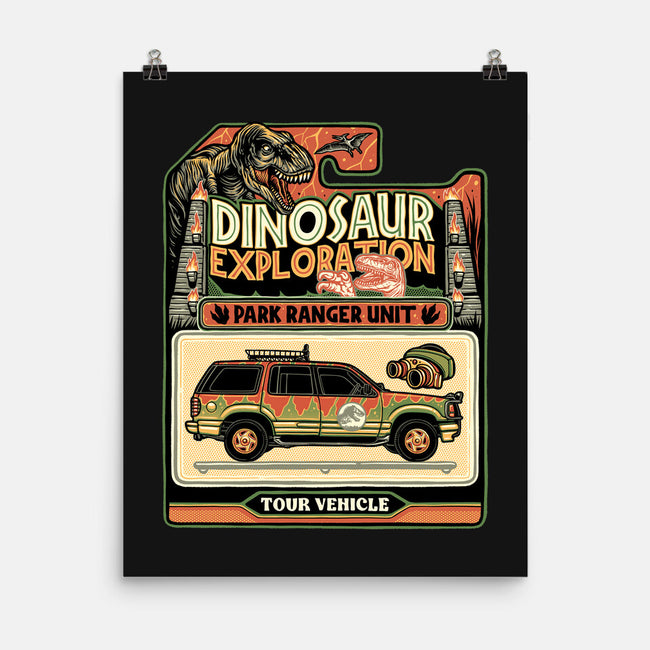 Dinosaur Exploration Vehicle-None-Matte-Poster-glitchygorilla