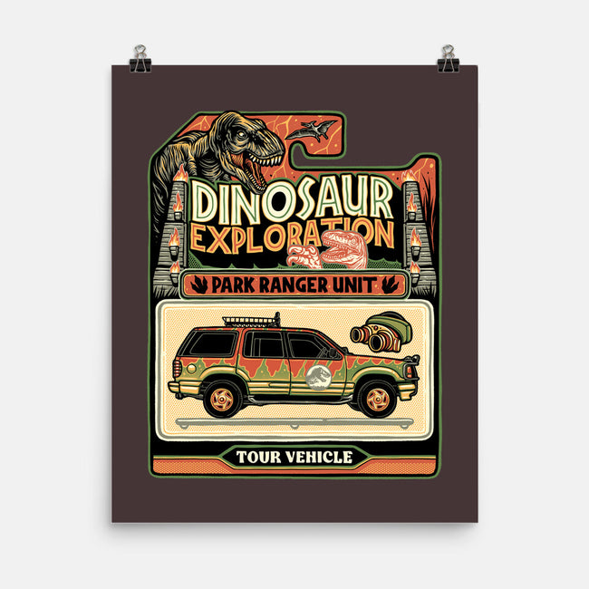 Dinosaur Exploration Vehicle-None-Matte-Poster-glitchygorilla