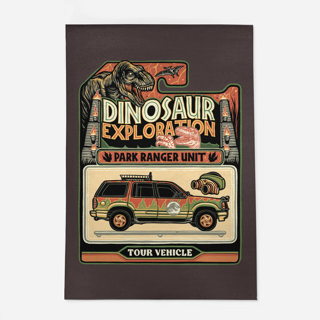 Dinosaur Exploration Vehicle-None-Indoor-Rug-glitchygorilla