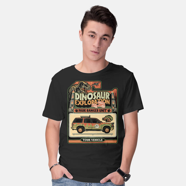 Dinosaur Exploration Vehicle-Mens-Basic-Tee-glitchygorilla