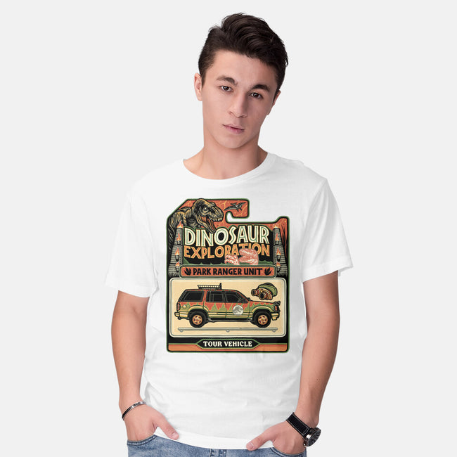 Dinosaur Exploration Vehicle-Mens-Basic-Tee-glitchygorilla