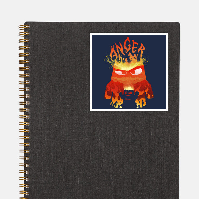 Anger Fire-None-Glossy-Sticker-dandingeroz