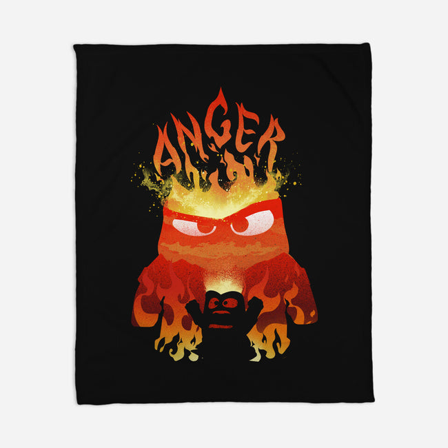 Anger Fire-None-Fleece-Blanket-dandingeroz