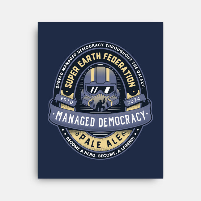 Democracy Exo Patriot Mech-None-Stretched-Canvas-LAGELANTEE