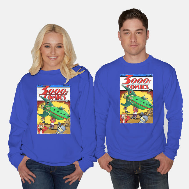 3000s Comics-Unisex-Crew Neck-Sweatshirt-Barbadifuoco