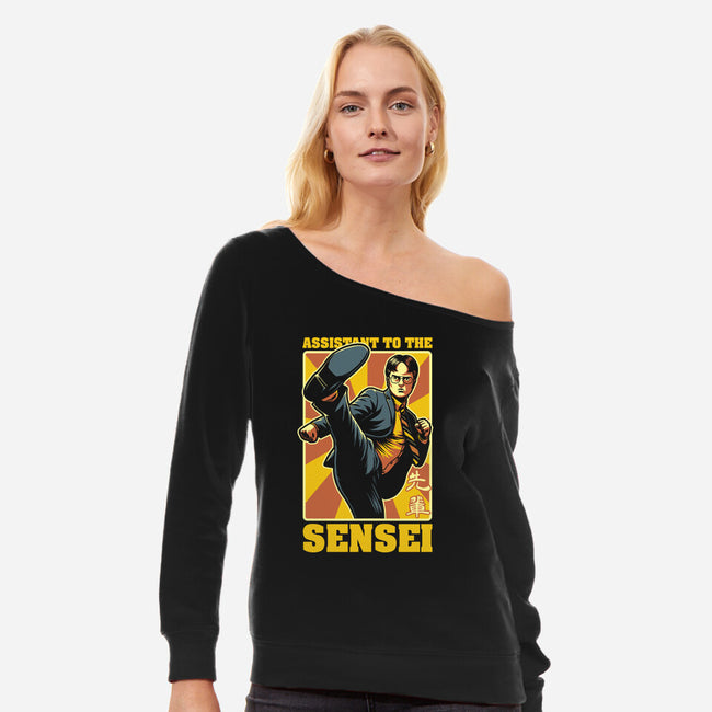 Sensei Assistant-Womens-Off Shoulder-Sweatshirt-Studio Mootant