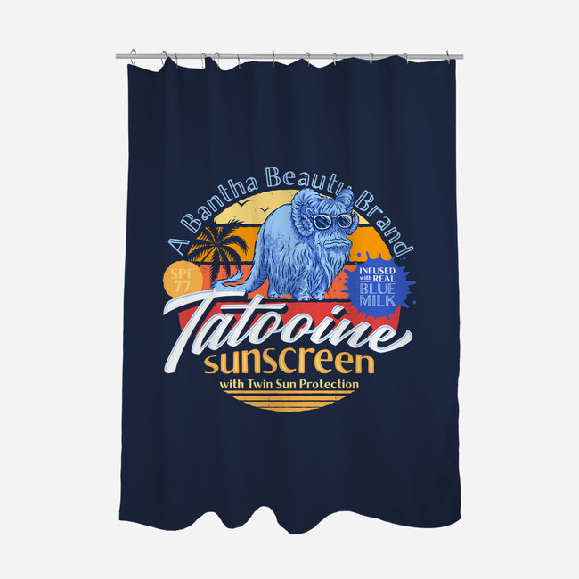 Tatooine Sunscreen-None-Polyester-Shower Curtain-Wheels