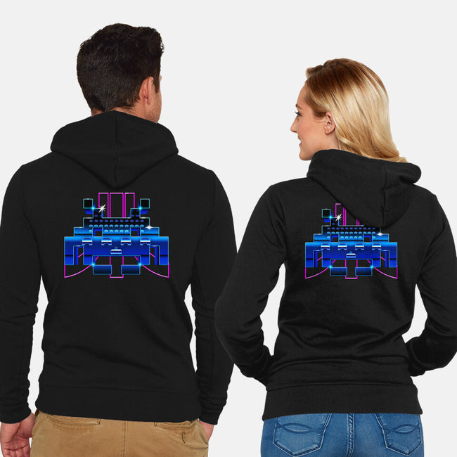 Space Retro-Unisex-Zip-Up-Sweatshirt-demonigote