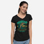 Parkour Dagobah-Womens-V-Neck-Tee-teesgeex