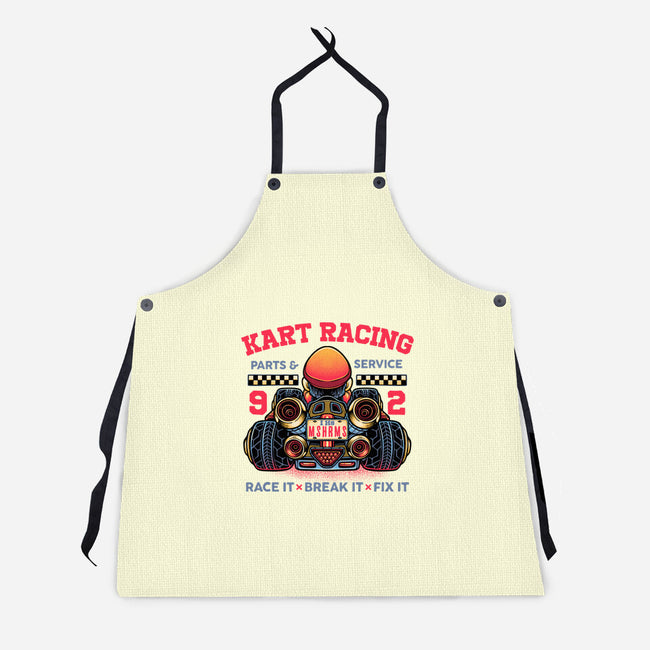 Kart Racing-Unisex-Kitchen-Apron-glitchygorilla