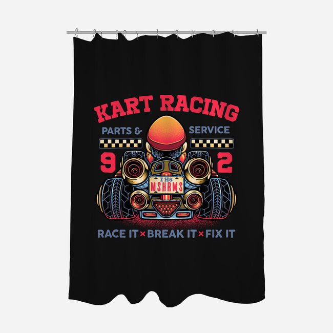 Kart Racing-None-Polyester-Shower Curtain-glitchygorilla