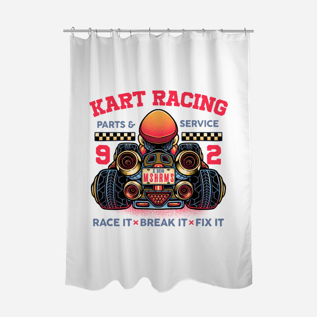 Kart Racing-None-Polyester-Shower Curtain-glitchygorilla