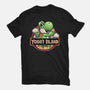 Green Dinosaur Island-Womens-Basic-Tee-glitchygorilla