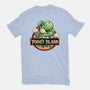 Green Dinosaur Island-Mens-Basic-Tee-glitchygorilla