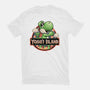 Green Dinosaur Island-Mens-Heavyweight-Tee-glitchygorilla