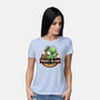 Green Dinosaur Island-Womens-Basic-Tee-glitchygorilla