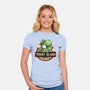 Green Dinosaur Island-Womens-Fitted-Tee-glitchygorilla