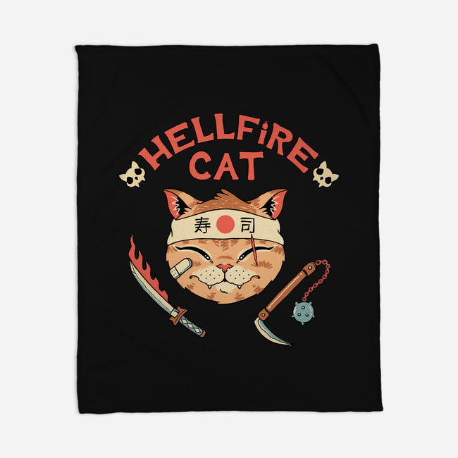 Hellfire Cat Meowster-None-Fleece-Blanket-vp021