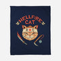 Hellfire Cat Meowster-None-Fleece-Blanket-vp021