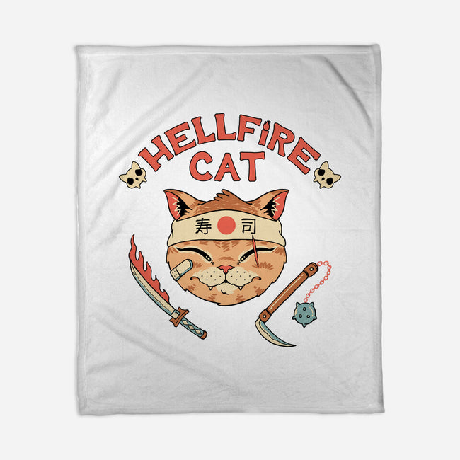 Hellfire Cat Meowster-None-Fleece-Blanket-vp021