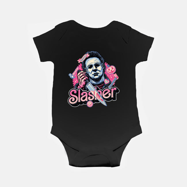 Slasher Love-Baby-Basic-Onesie-glitchygorilla