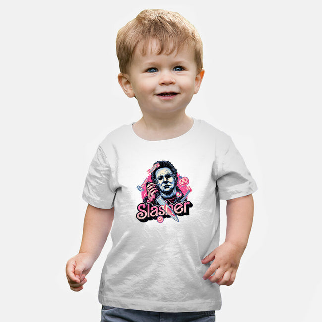 Slasher Love-Baby-Basic-Tee-glitchygorilla