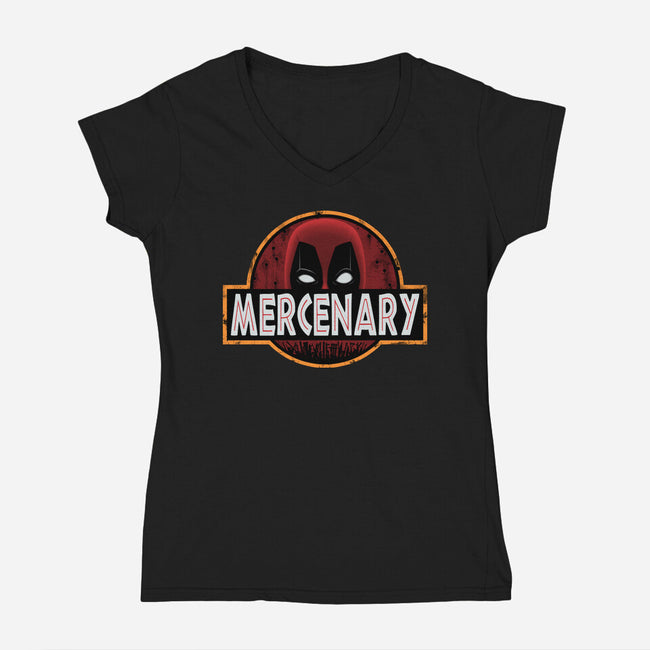 Mercenary Park-Womens-V-Neck-Tee-pigboom