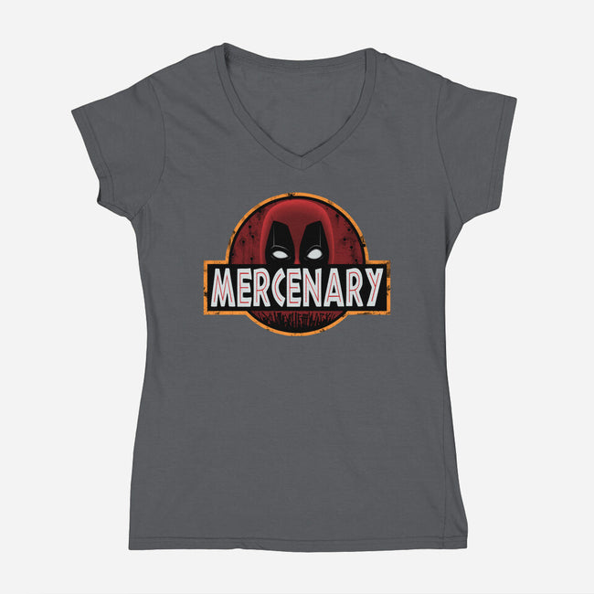 Mercenary Park-Womens-V-Neck-Tee-pigboom