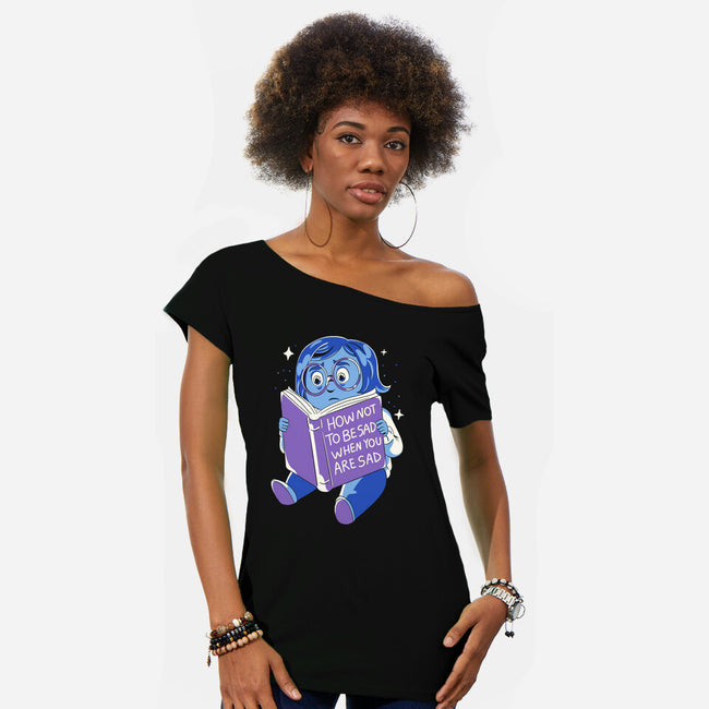 How Not To Be Sad-Womens-Off Shoulder-Tee-yumie