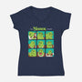 The Shrek Moods-Womens-V-Neck-Tee-yumie