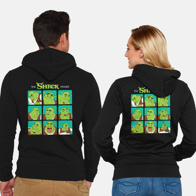 The Shrek Moods-Unisex-Zip-Up-Sweatshirt-yumie