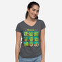 The Shrek Moods-Womens-V-Neck-Tee-yumie