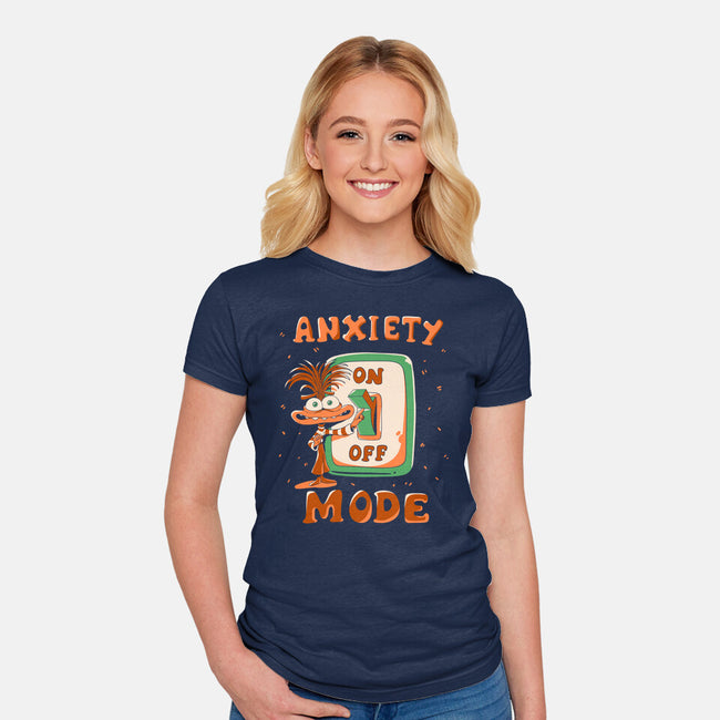 Anxiety Mode-Womens-Fitted-Tee-yumie