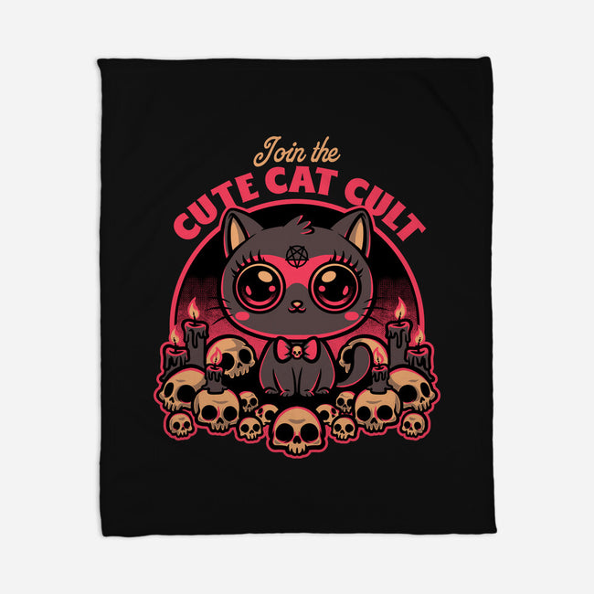 Cute Cat Cult-None-Fleece-Blanket-Studio Mootant