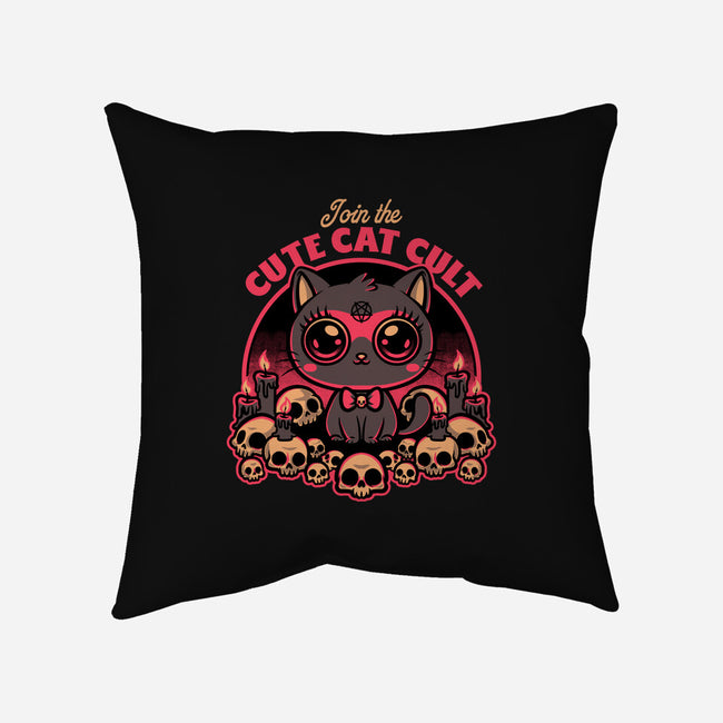 Cute Cat Cult-None-Removable Cover-Throw Pillow-Studio Mootant