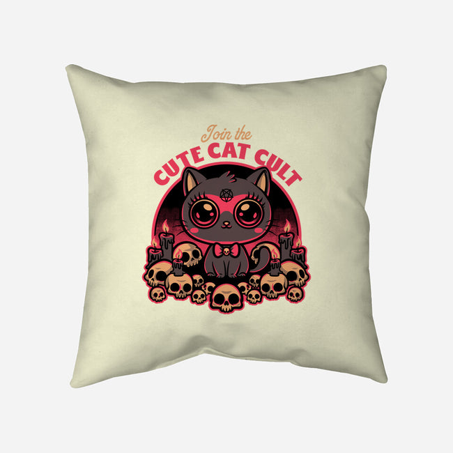 Cute Cat Cult-None-Removable Cover-Throw Pillow-Studio Mootant