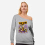 Cartoon Rock Band-Womens-Off Shoulder-Sweatshirt-Studio Mootant