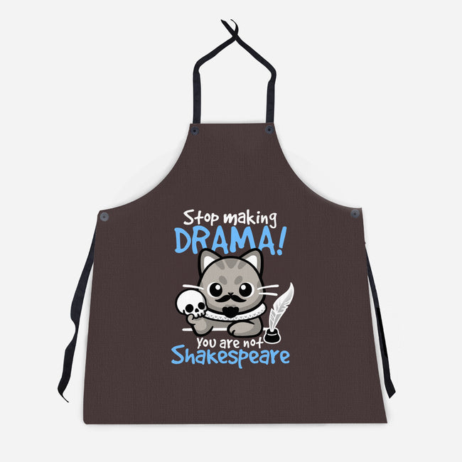 Shakespeare Cat Drama-Unisex-Kitchen-Apron-NemiMakeit