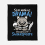 Shakespeare Cat Drama-None-Fleece-Blanket-NemiMakeit