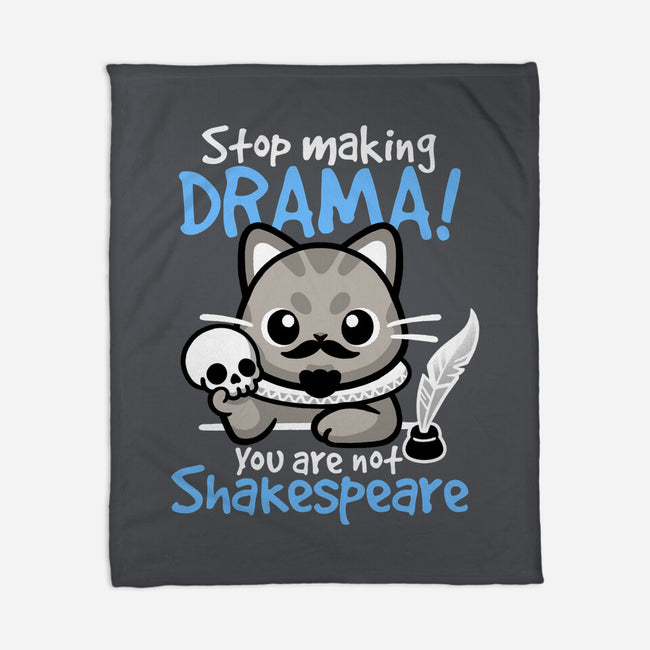 Shakespeare Cat Drama-None-Fleece-Blanket-NemiMakeit