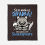 Shakespeare Cat Drama-None-Fleece-Blanket-NemiMakeit