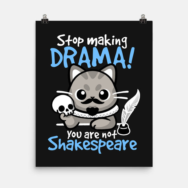 Shakespeare Cat Drama-None-Matte-Poster-NemiMakeit