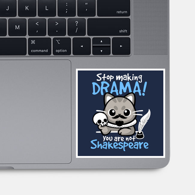 Shakespeare Cat Drama-None-Glossy-Sticker-NemiMakeit