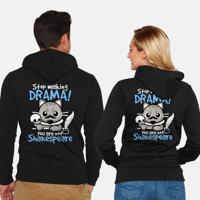 Shakespeare Cat Drama-Unisex-Zip-Up-Sweatshirt-NemiMakeit