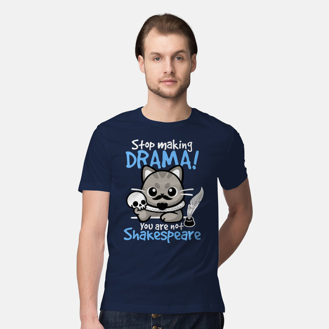 Shakespeare Cat Drama-Mens-Premium-Tee-NemiMakeit