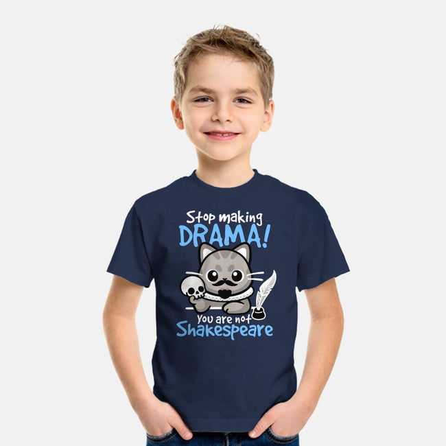 Shakespeare Cat Drama-Youth-Basic-Tee-NemiMakeit