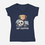 Nap Champion-Womens-V-Neck-Tee-koalastudio