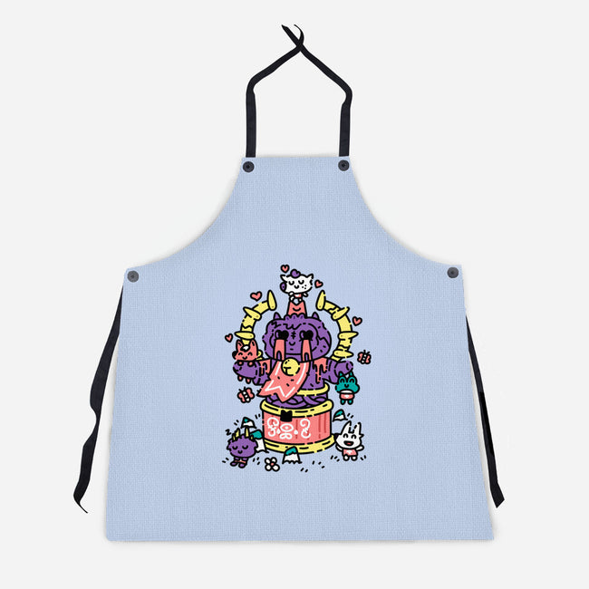 Little Cult Club-Unisex-Kitchen-Apron-demonigote