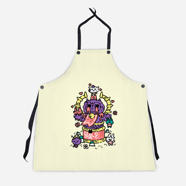 Little Cult Club-Unisex-Kitchen-Apron-demonigote